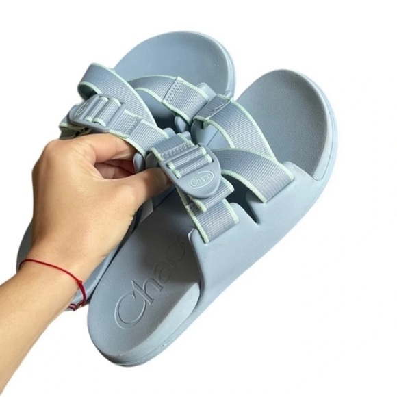CHACO Chillos Slide Blue Comfortable Sandals For Women Size 6 - Picture 5 of 9